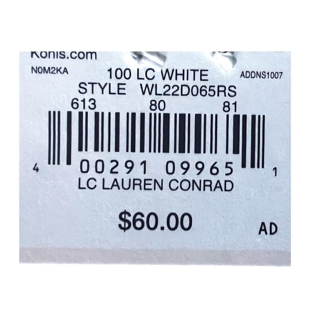 LC Lauren Conrad Womens White Mid Rise Boyfriend Straight Leg Jeans Sz 14 New - Picture 4 of 5